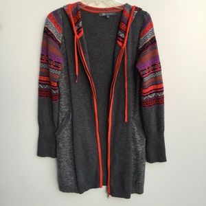 Title Nine Wool Long Cardigan Hooded Sweater Sm